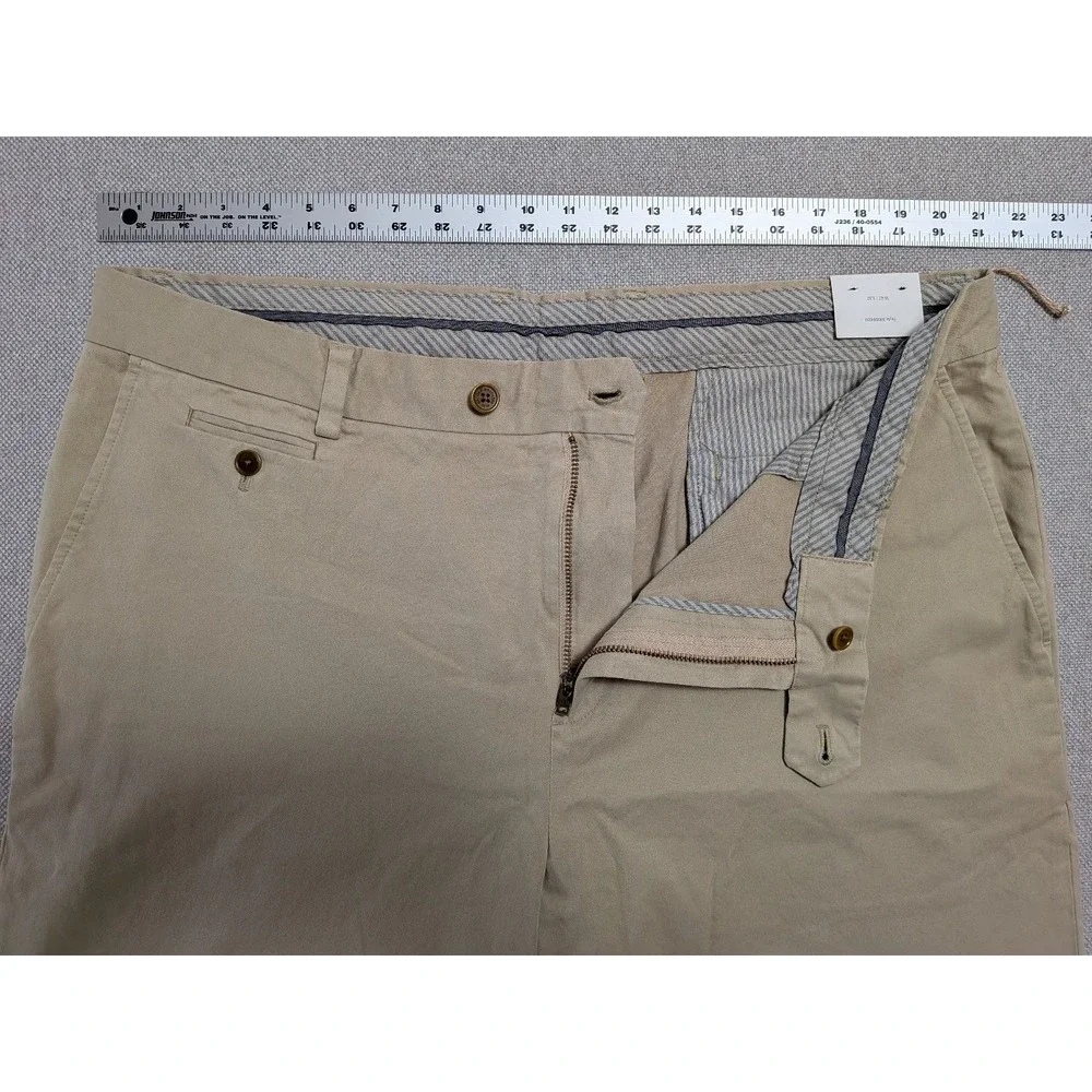 NWT Brooks Brothers Men's 42x32 Khaki Chinos Pants Brooksgate Cotton Stetch